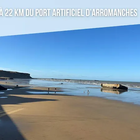 Sweet Omaha Maison Spacieuse Bien Equipee, Dotee D'Un Poele A Granules, Avec Jardin Clos Belle Terrasse Amenagee, 4 Chambres 2 Sdb 2 Wc Parking Privatif 2 Kms Plage D'Omaha Beach, 5 Mn En Voiture Superette, Proche Port En Bessin Et Bayeux 別荘 サン・ローラン・シュル・メール